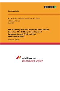 Economy for the Common Good and Its Enemies. The Different Positions of Proponents and Critics of the ECG-Propositions