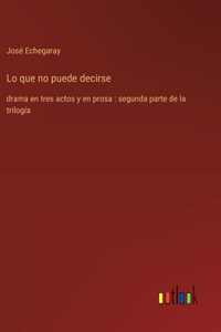 Lo que no puede decirse