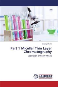 Part 1 Micellar Thin Layer Chromatography