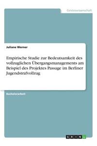 Empirische Studie zur Bedeutsamkeit des vollzuglichen Übergangsmanagements am Beispiel des Projektes Passage im Berliner Jugendstrafvollzug
