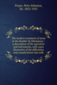 modern treatment of stone in the bladder by litholapaxy