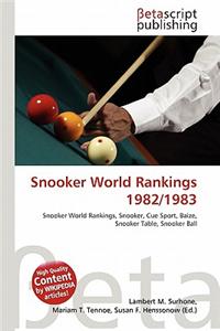 Snooker World Rankings 1982/1983
