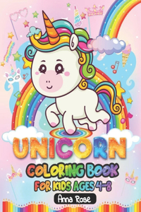 Unicorn Coloring Book For kids Ages 4-8