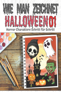 Wie man Zeichnet Halloween 01 Horror Charaktere Schritt für Schritt