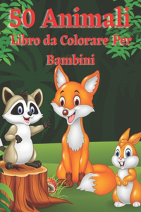 50 Animali Libro da Colorare Per Bambini