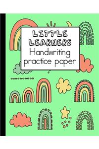 Little learners handwriting practice paper