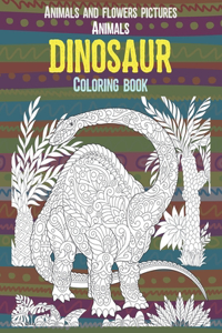 Coloring Book Animals and Flowers Pictures - Animals - Dinosaur