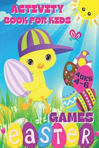 Activity Book for Kids Ages 4-6 Easter Games
