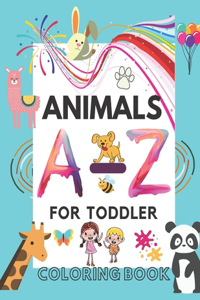 Animals And Alphabet A to Z Coloring book For Toddlers