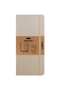 Moustachine Classic Linen Large Light Tan Ruled Hardcover