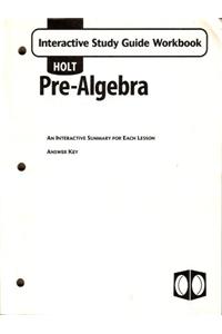 Holt Pre-Algebra: Interactive Study Guide