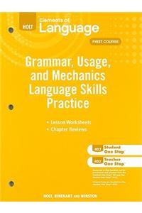 Elements of Language: Grammar Usage and Mechanics Language Skills Practice Grade 7