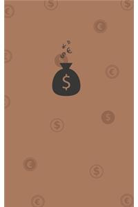 (Brown) Smart Monthly Budget Planner, Blank Lined, Write-in, Undated 3 Year Expense Tracker.