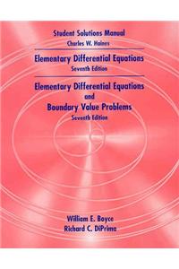Boyce & Diprimas Elementary Differential Equations 7e & Elementary Differential Equations 7e Student Solutions Manual (WSE)