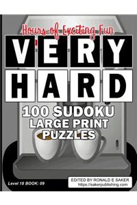 Very Hard 100 Sudoku Large Print Puzzles