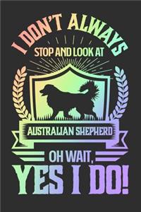 I Don't Always Stop and Look At Australian Shepard OH Wait, Yes I Do!