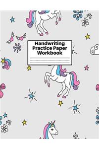 Handwriting Practice Paper Workbook