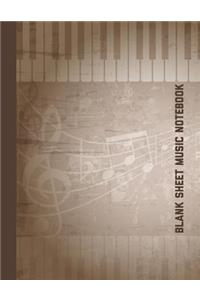 Blank Sheet Music Notebook