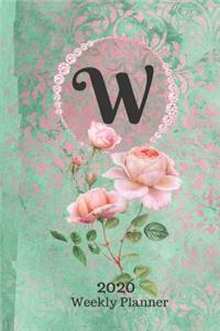 Plan On It 2020 Weekly Calendar Planner 15 Month Pocket Appointment Notebook - Monogram Letter W