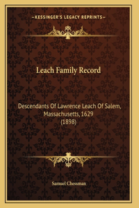 Leach Family Record