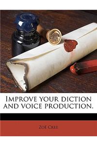 Improve Your Diction and Voice Production.