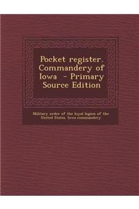 Pocket Register. Commandery of Iowa