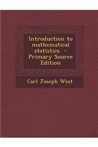 Introduction to Mathematical Statistics