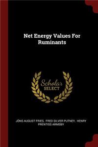 Net Energy Values for Ruminants