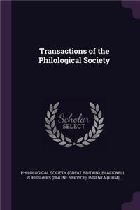 Transactions of the Philological Society