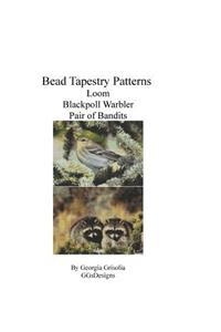 Bead Tapestry Patterns Loom Blackpoll Warbler Pair of Bandits