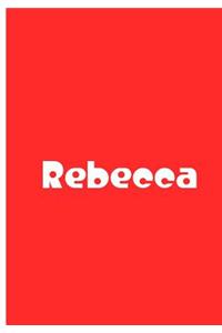 Rebecca - Pink Personalized Notebook / Journal / Extended Lined Pages / Soft Matte