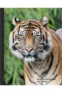 Dot Grid 8 X 10 Inch Tiger Cover Notebook 120 Pages