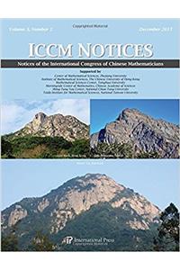 Notices of the International Congress of Chinese Mathematicians, Volume 3, Number 2 (2015)