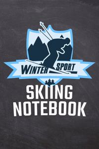 Winter Sport Skiing Notebook