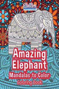 Amazing Elephant Mandalas to Color Coloring Book