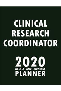 Clinical Research Coordinator 2020 Weekly and Monthly Planner