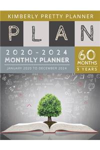 2020-2024 5 Year Monthly Planner