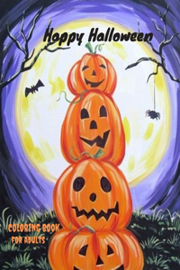 Happy Halloween Coloring Book For Adults