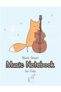 Blank Sheet Music Notebook for Kids