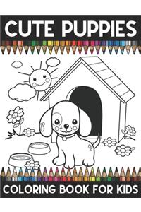 Cute Puppies Coloring Book For Kids