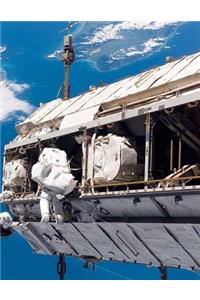 Space Walk Notebook Large Size 8.5 x 11 Ruled 150 Pages Softcover