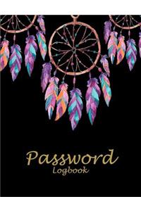 Password Logbook: Beauty Black Dreamcatcher, 8.5