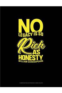 No Legacy Is So Rich as Honesty