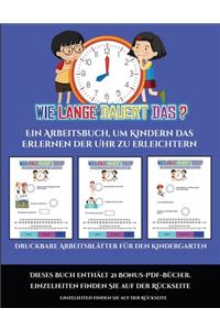 Druckbare Arbeitsblätter für den Kindergarten (Um wie viel Uhr mache ich was...?)