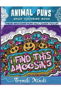 Animal Puns Adult Coloring Book