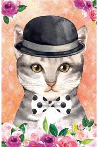 Bullet Journal for Cat Lovers Chic Cat in a Bowler Hat