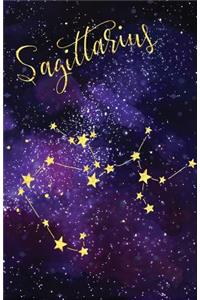 Bullet Journal Zodiac Sign Sagittarius Constellation: 162 Numbered Pages with 150 Dot Grid Pages, 6 Index Pages and 2 Key Pages in Easy to Carry 5.5 X 8.5 Size.