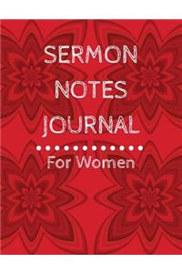 Sermon notes journal for women