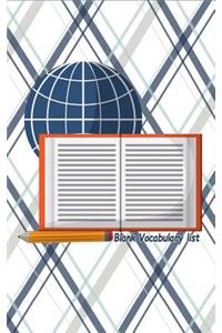 Blank Vocabulary list