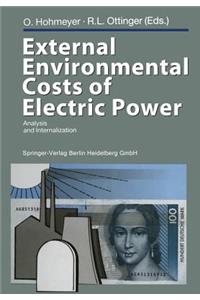 External Environmental Costs of Electric Power